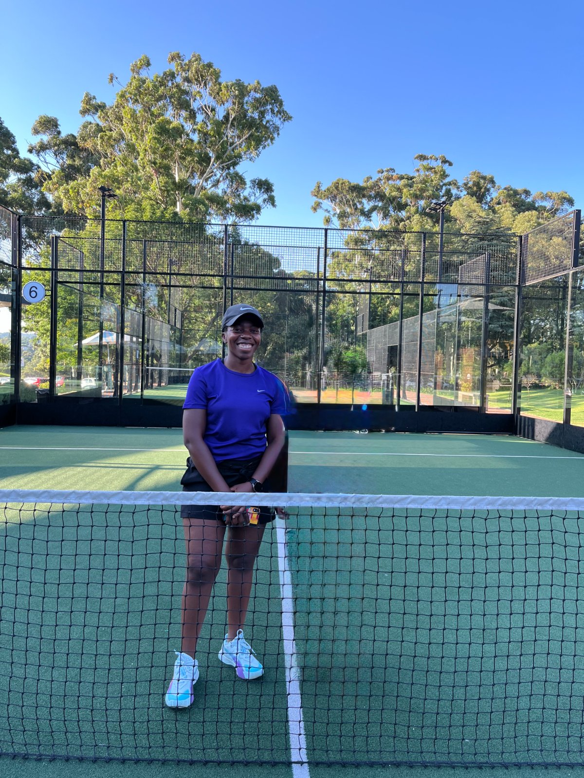 Rumbi on the padel court